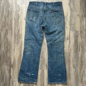 Vintage 70s Levi's Orange Tab 517XX Bootcut Denim Jeans Size 36X31